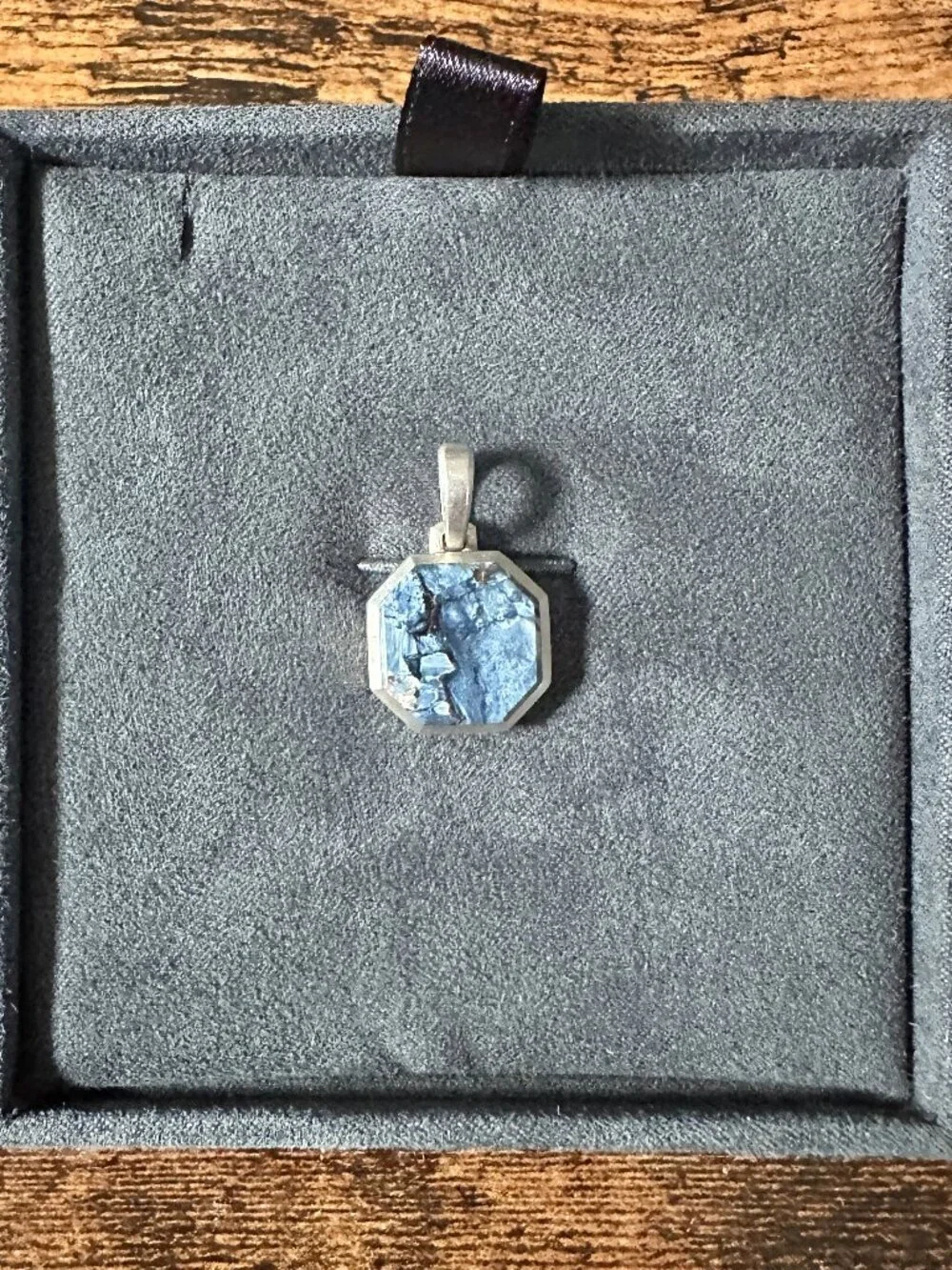 David Yurman Faceted Stone Amulet Pendant in Pietersite - 16mm